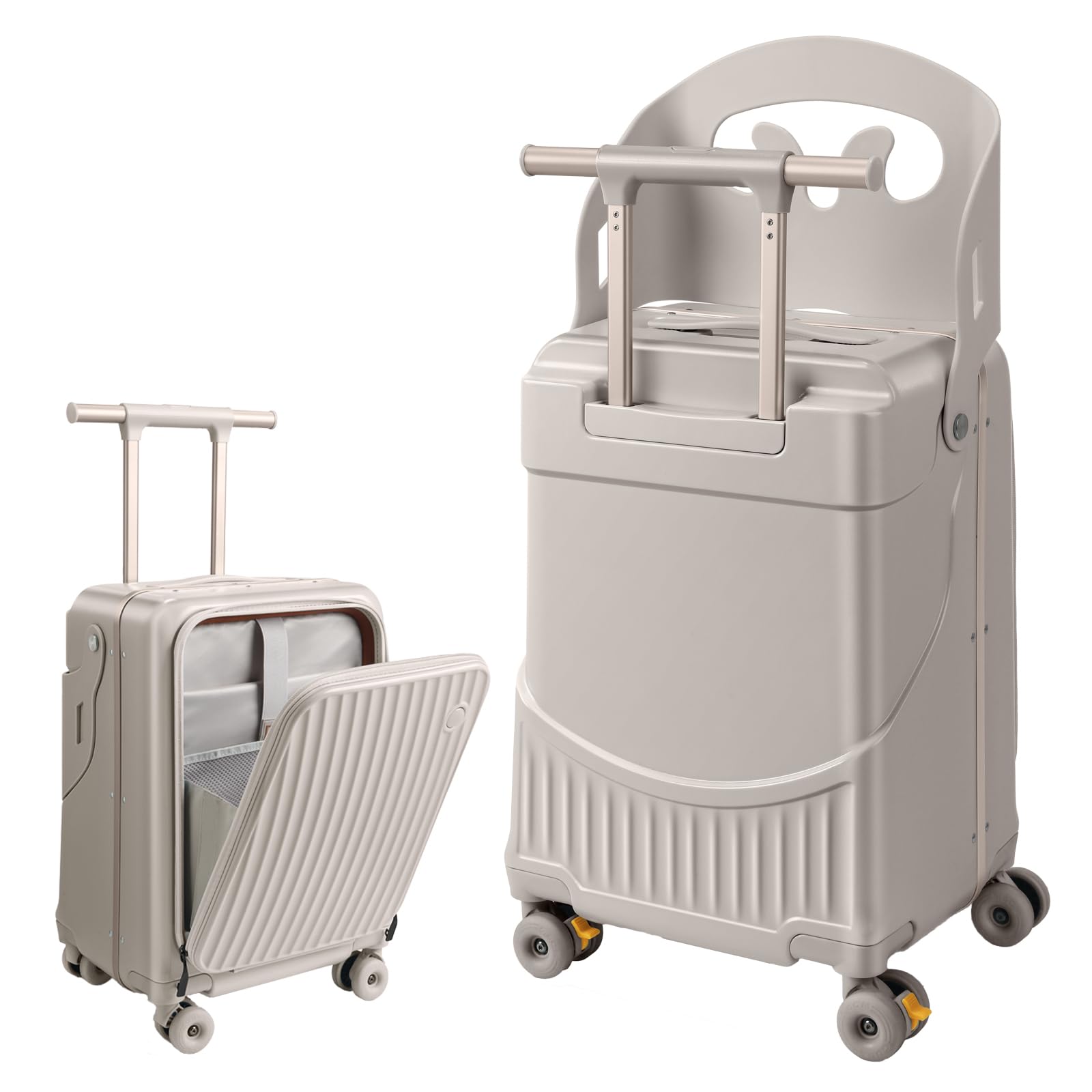 20" Ride-On Hardside Carry-On Suitcase with Seat & TSA Lock