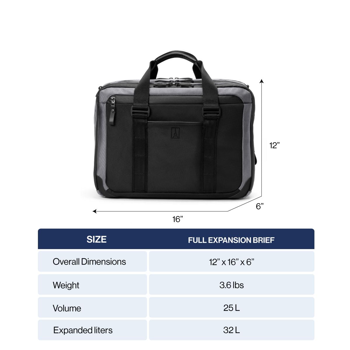 16" Expandable Laptop Briefcase – Water-Resistant for Work & Travel