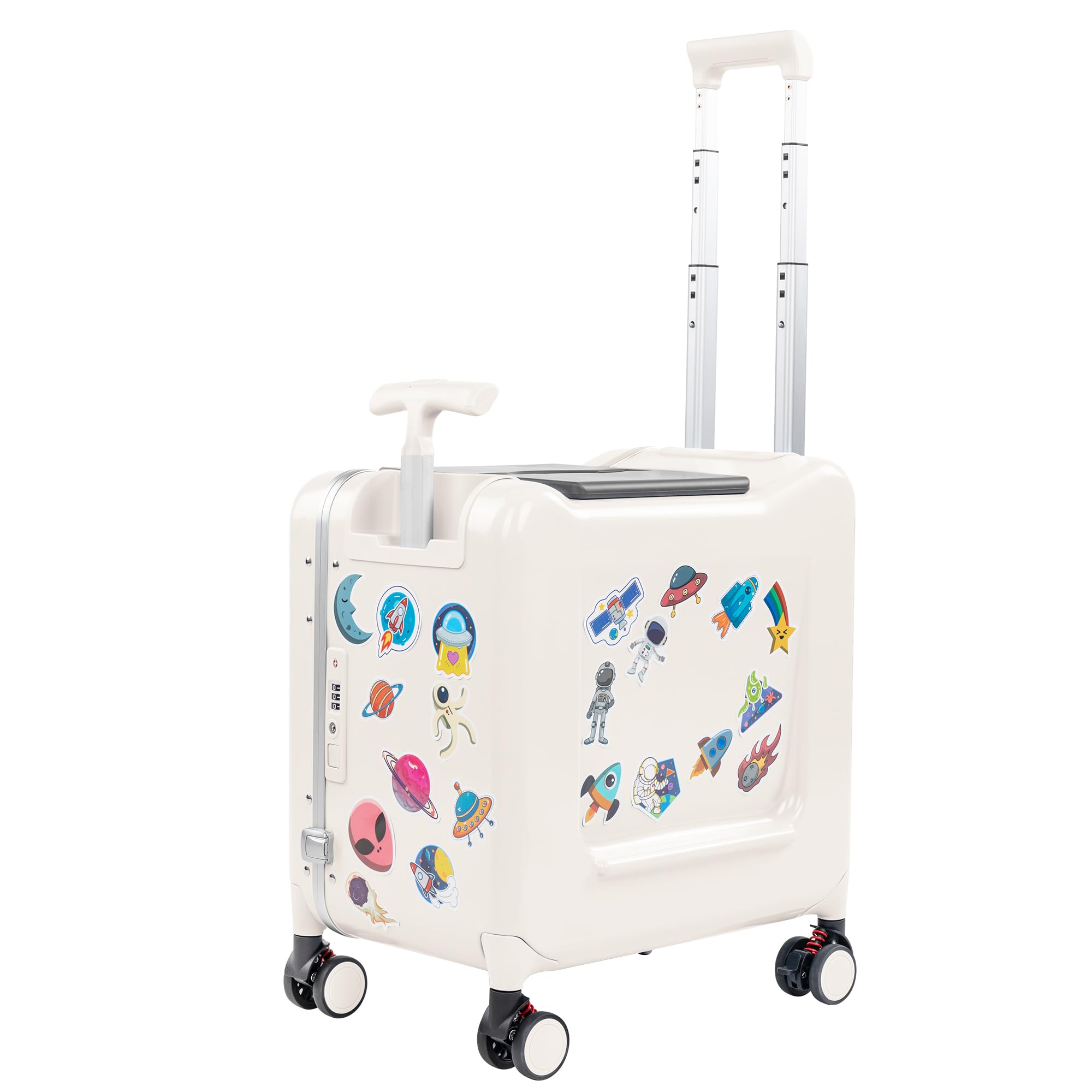 20" Kids Ride-On Carry-On Suitcase with Detachable Seat & TSA Lock