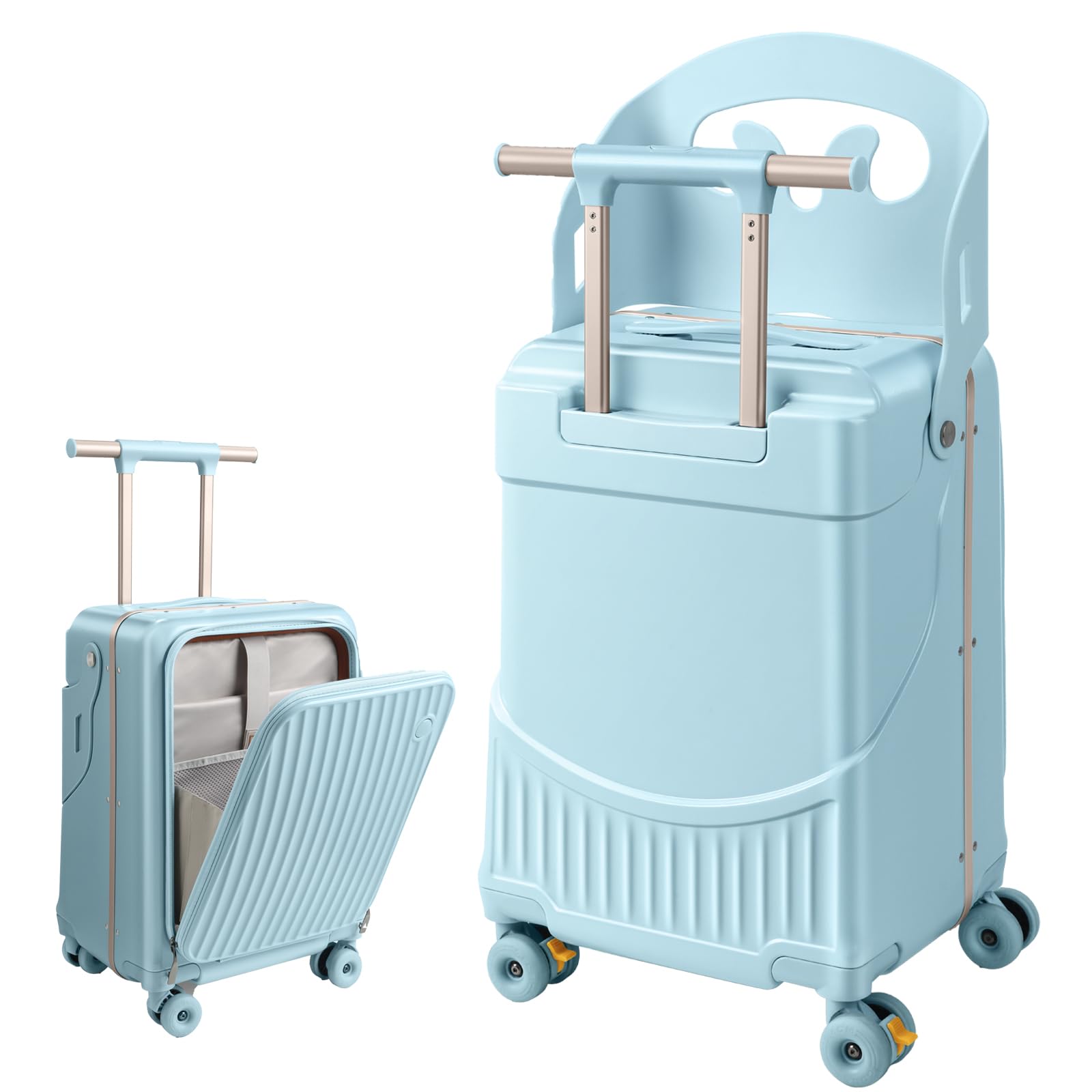 20" Ride-On Hardside Carry-On Suitcase with Seat & TSA Lock