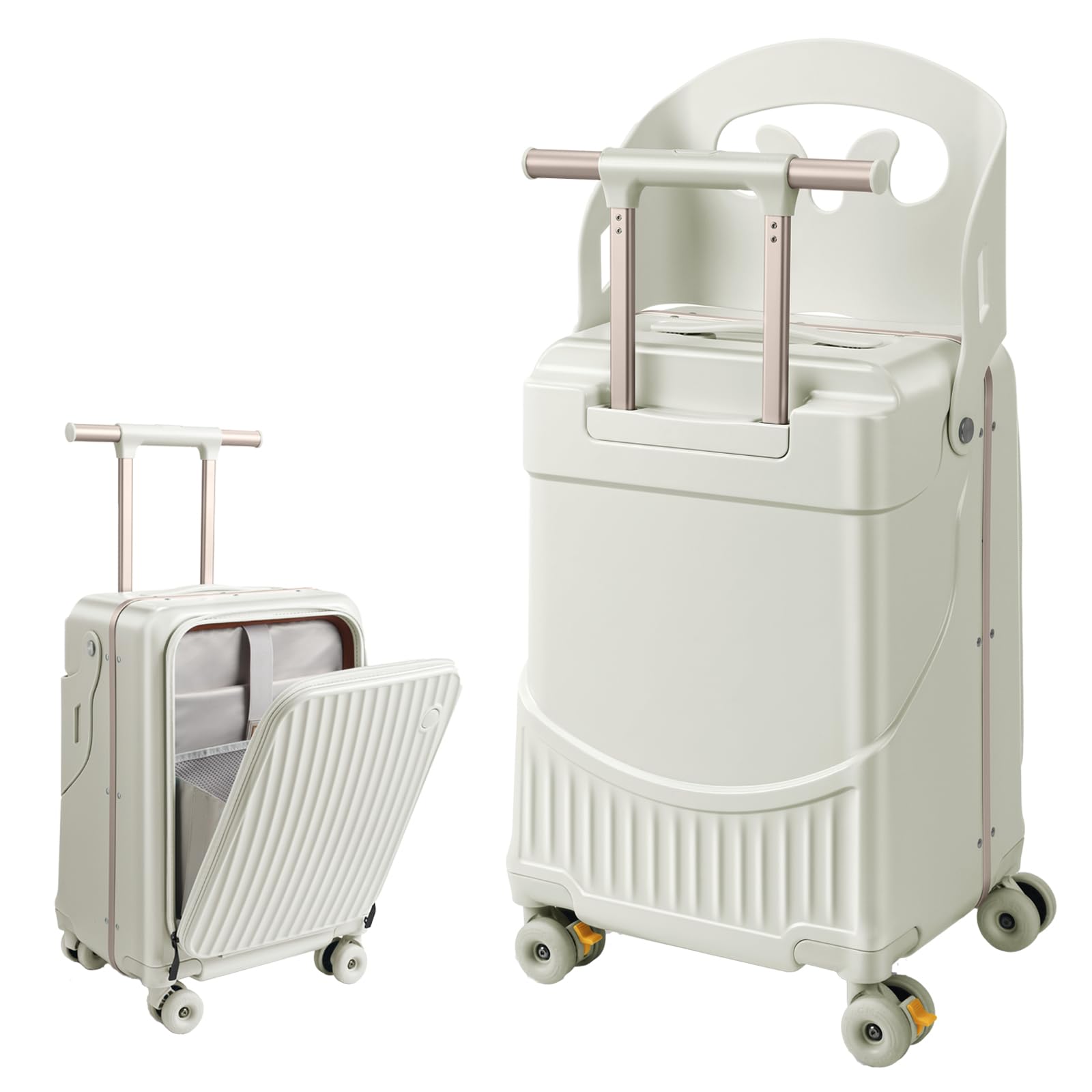 20" Ride-On Hardside Carry-On Suitcase with Seat & TSA Lock