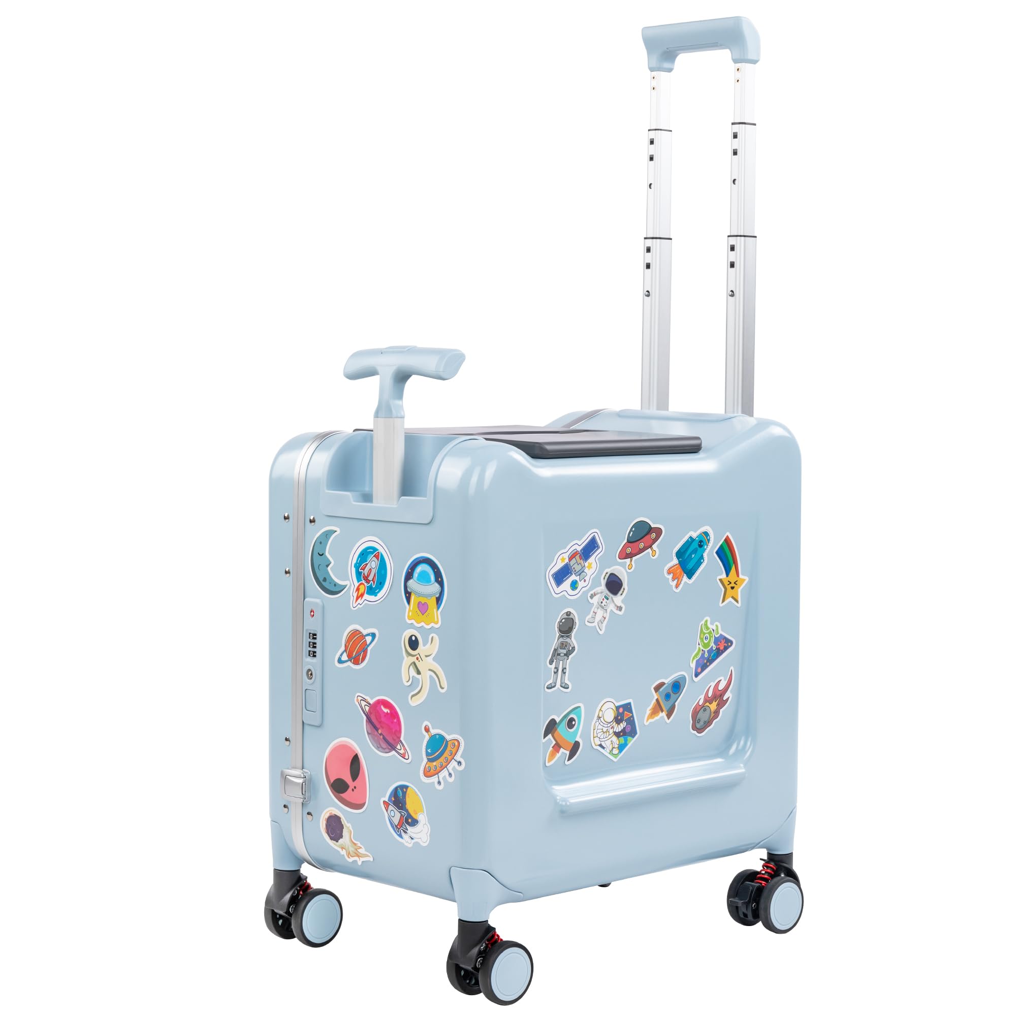 20" Kids Ride-On Carry-On Suitcase with Detachable Seat & TSA Lock