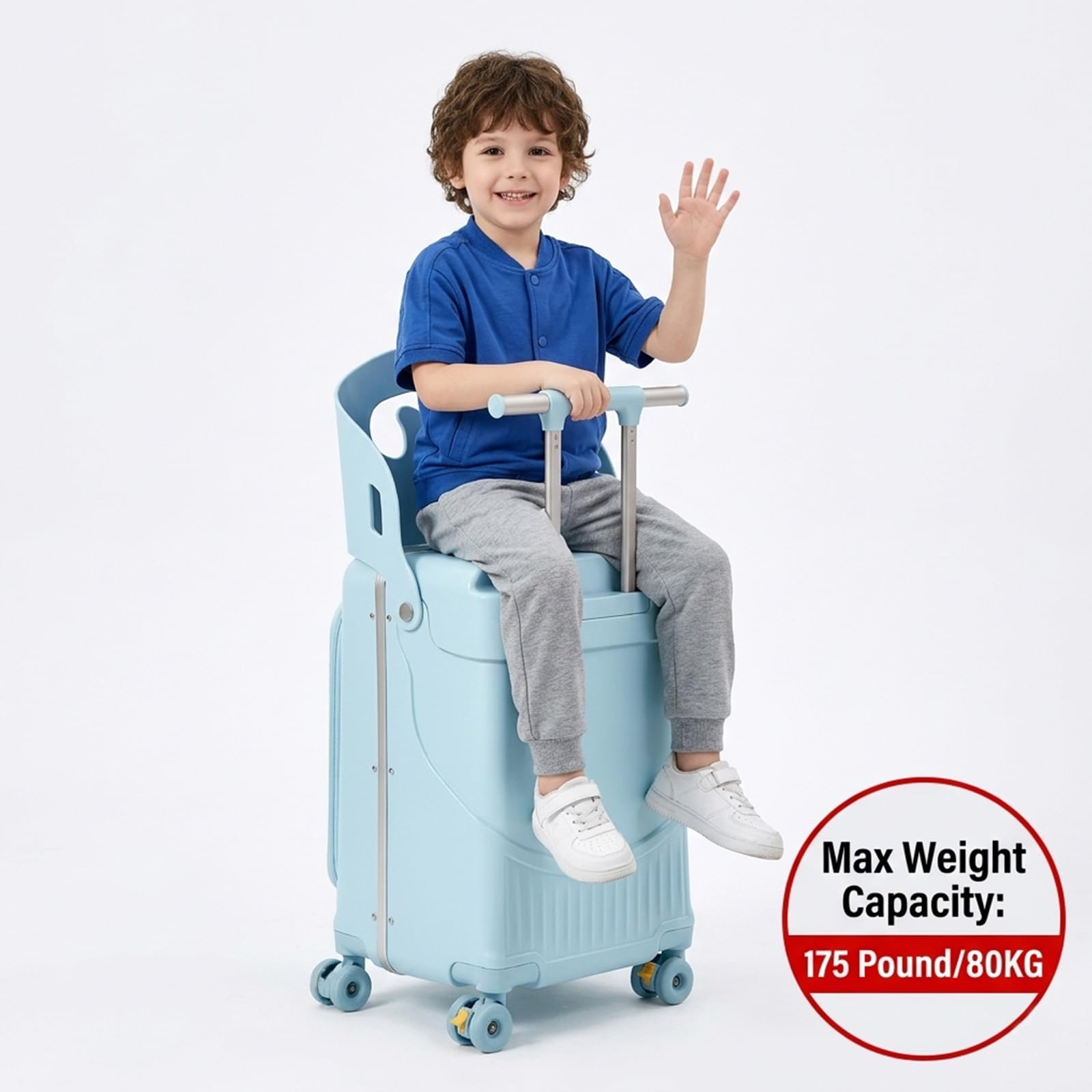20" Ride-On Hardside Carry-On Suitcase with Seat & TSA Lock