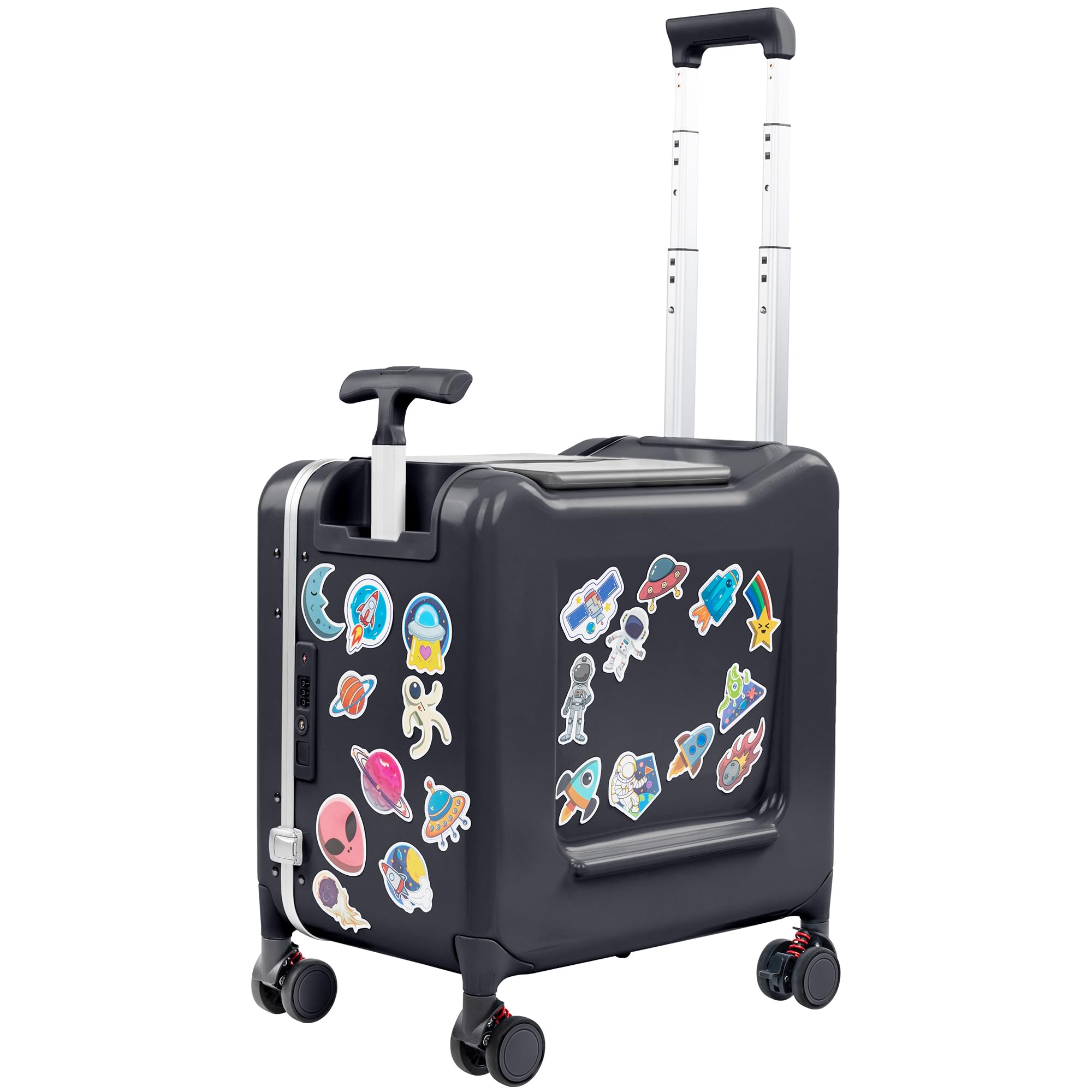 20" Kids Ride-On Carry-On Suitcase with Detachable Seat & TSA Lock