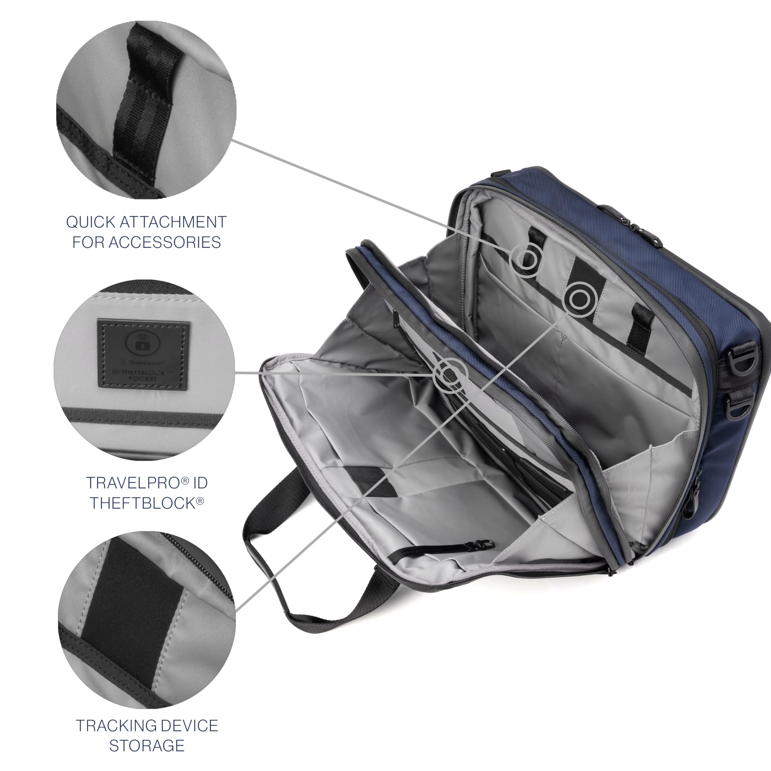 16" Expandable Laptop Briefcase – Water-Resistant for Work & Travel