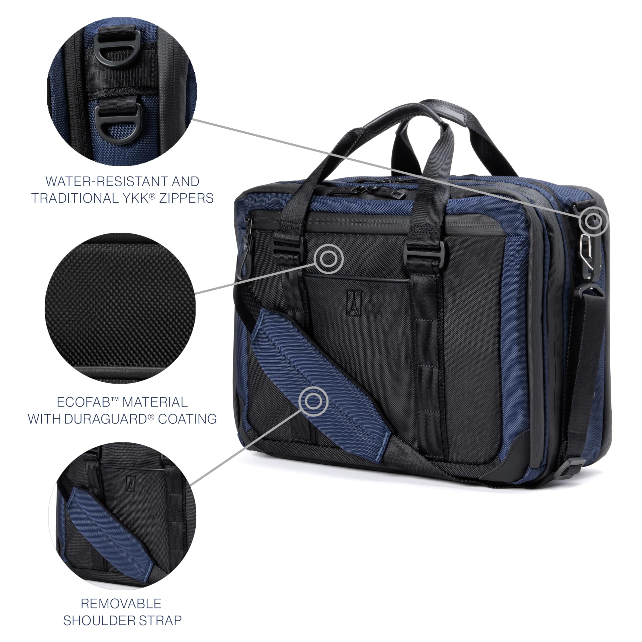 16" Expandable Laptop Briefcase – Water-Resistant for Work & Travel